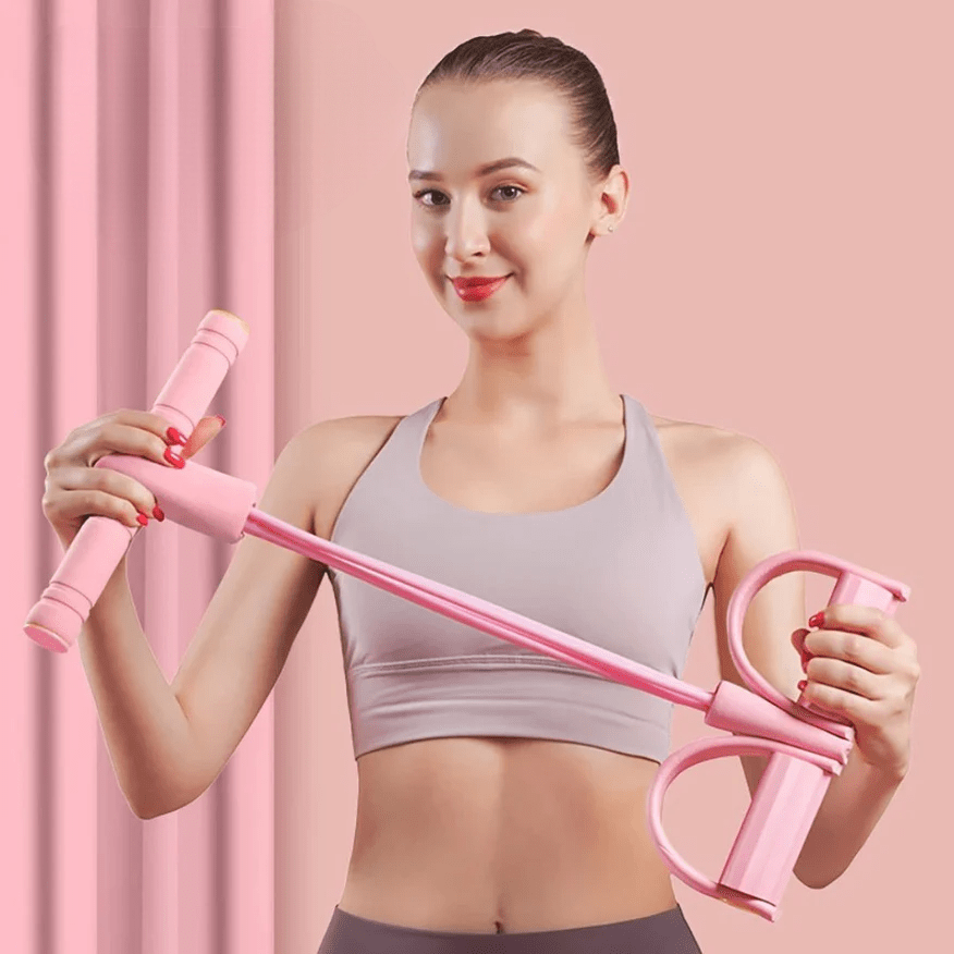 Élastique Musculation - YogaPedalPuller™ - Rose - Osmose Boutik'