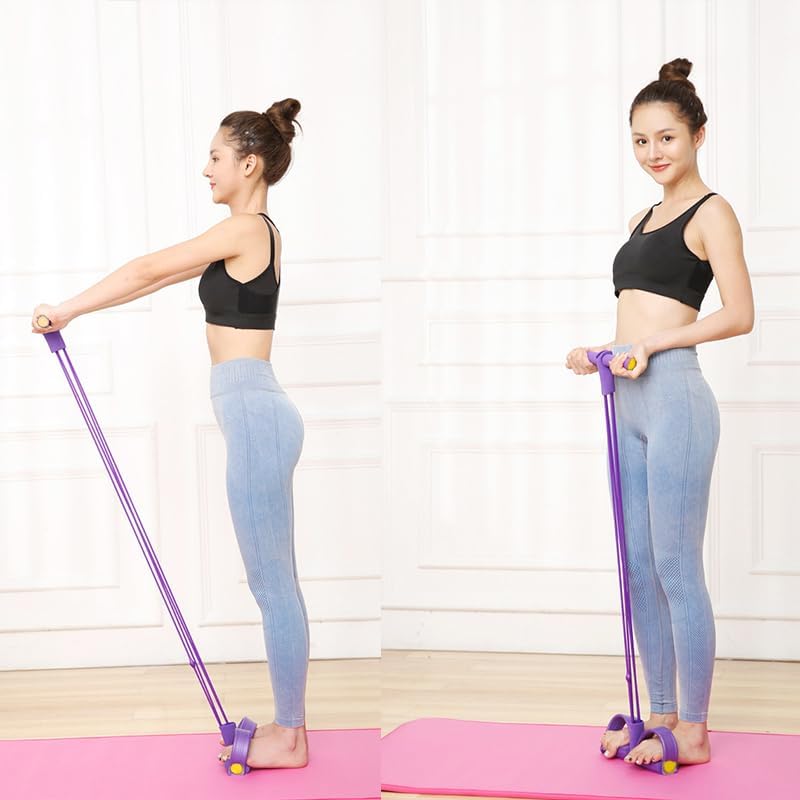 Élastique Musculation - YogaPedalPuller™ - Violet - Osmose Boutik'