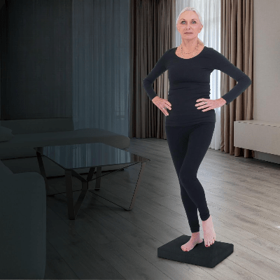 Tapis Yoga - YogaBalanceMat™ - Noir - Osmose Boutik'